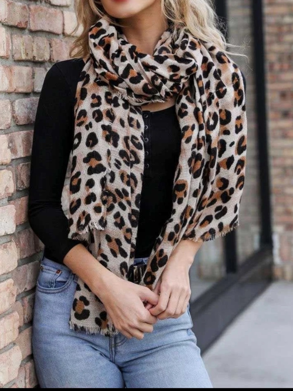 Womens Leopard print Scarf , Animal print scarf warm scarf